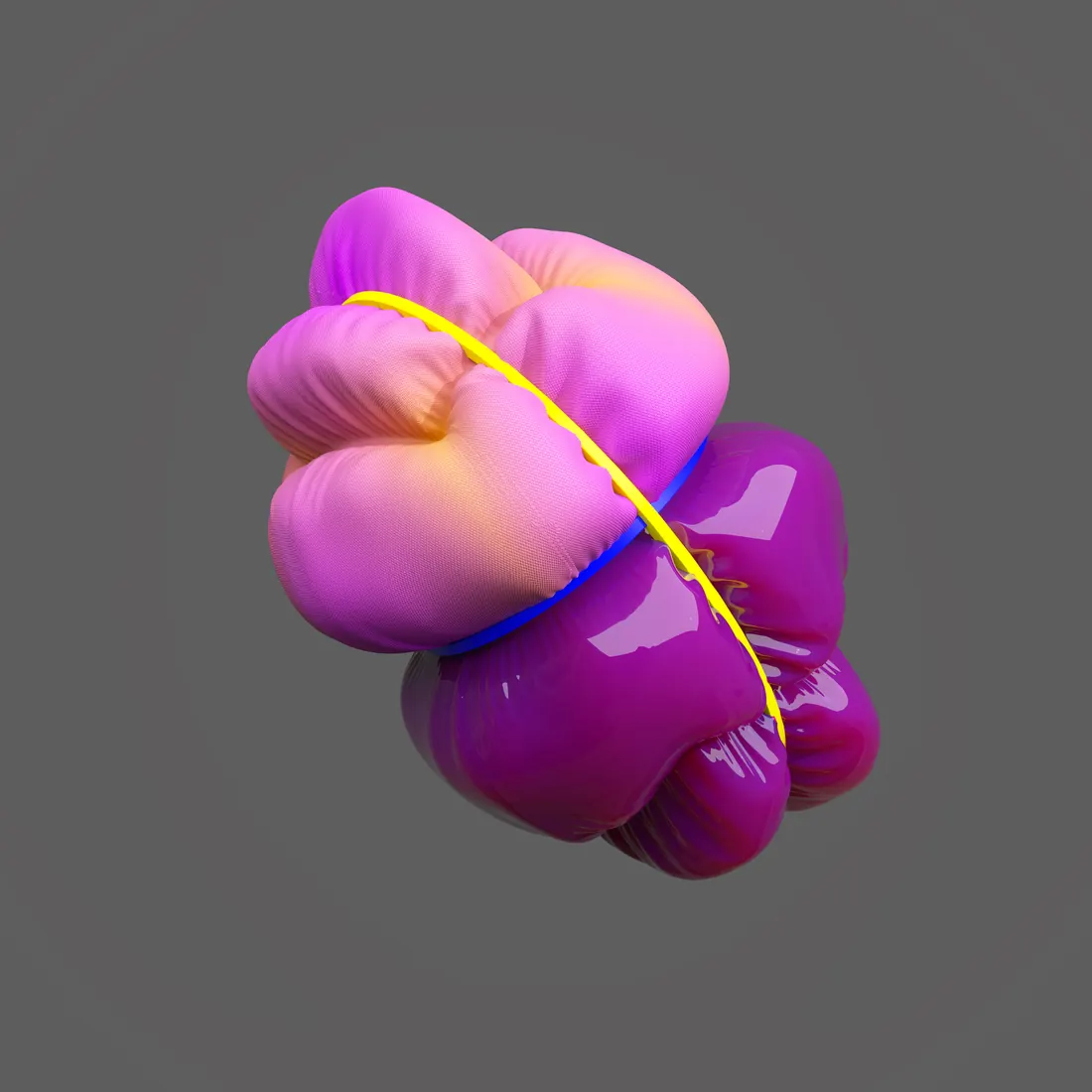 Inflatable pink sculpture